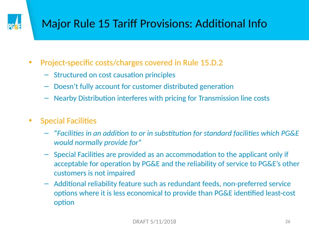 Overview of Rules 2, 15, 16 and 21 1 DRAFT - slide 26 of 46
