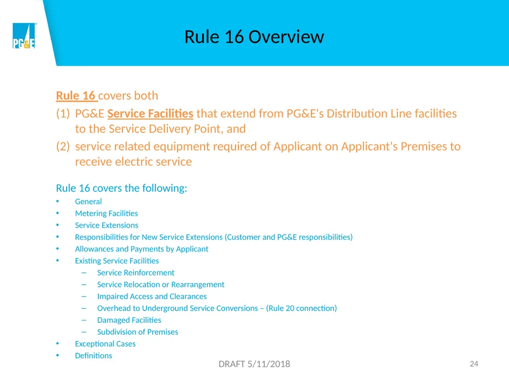 Overview of Rules 2, 15, 16 and 21 1 DRAFT - slide 24 of 46
