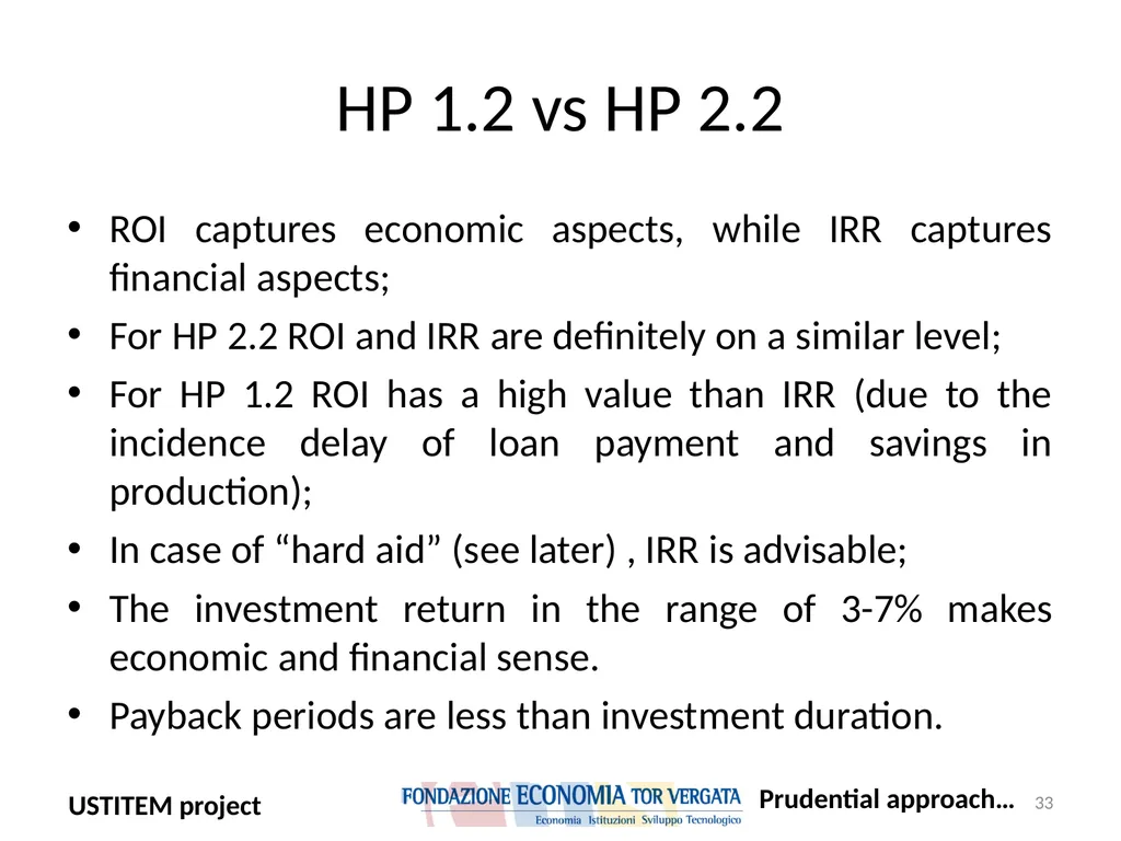 USTITEM project – final version (Upstream - slide 33 of 42