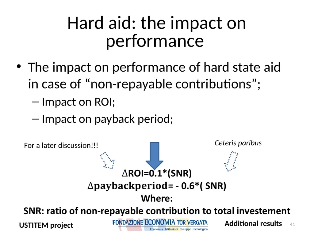 USTITEM project – final version (Upstream - slide 41 of 42