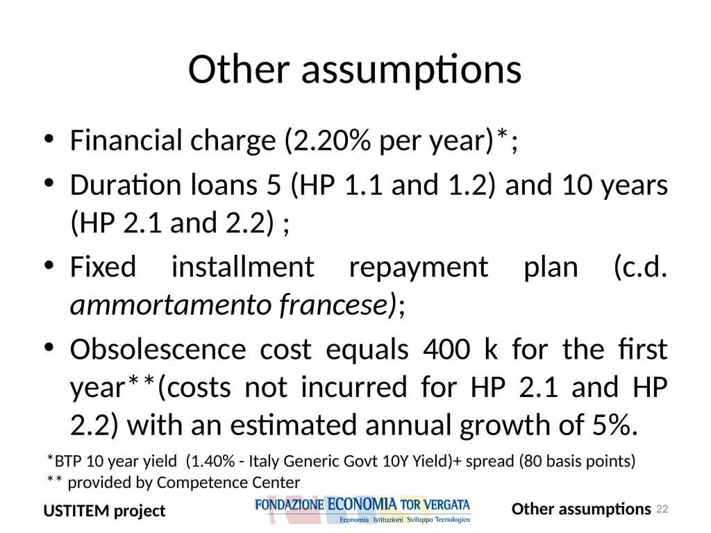USTITEM project – final version (Upstream - slide 22 of 42