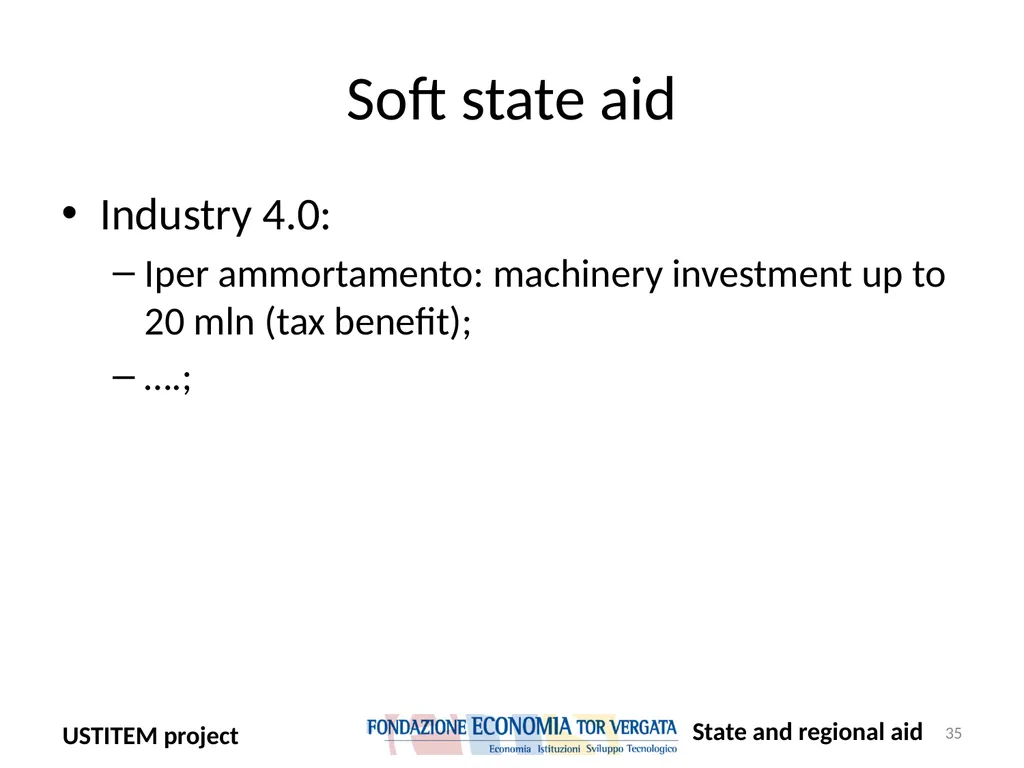 USTITEM project – final version (Upstream - slide 35 of 42
