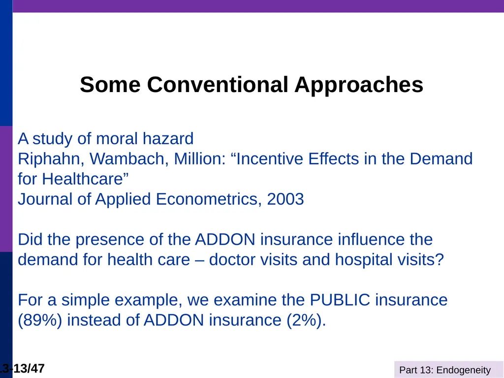 Econometrics I Professor William Greene Stern - slide 13 of 51