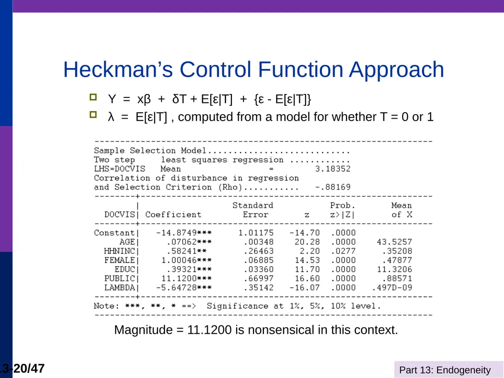Econometrics I Professor William Greene Stern - slide 20 of 51