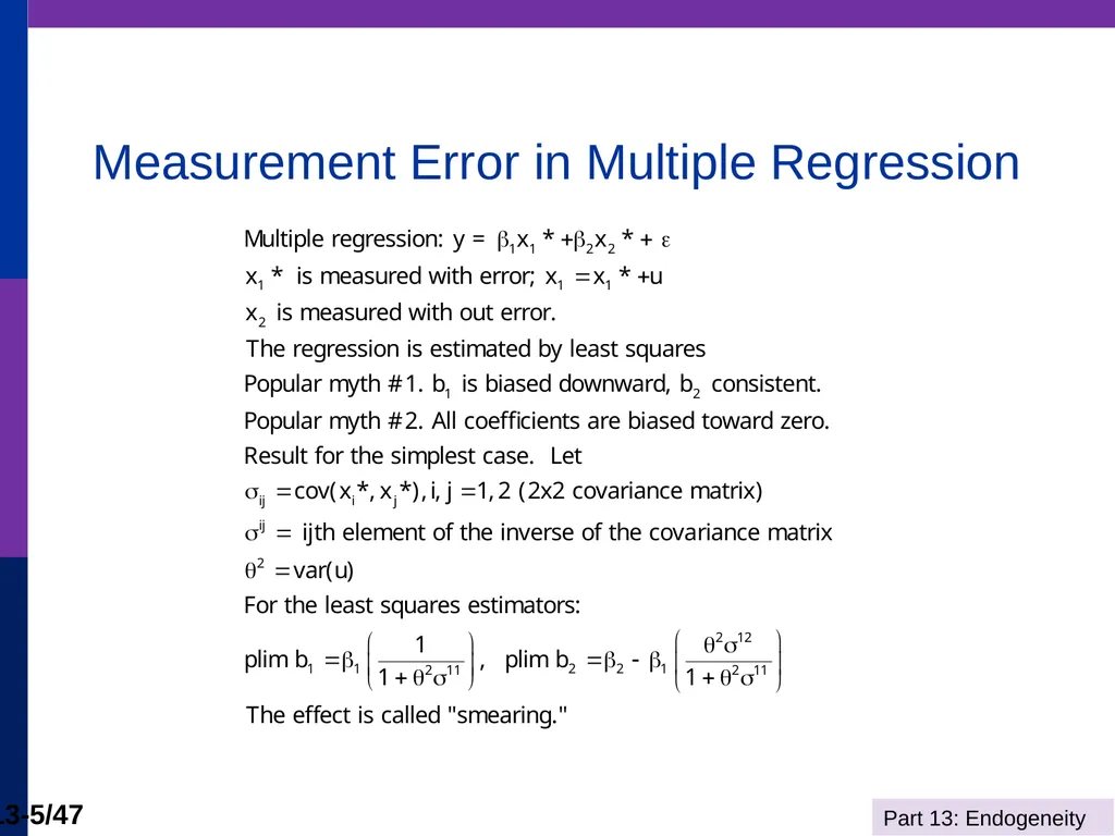 Econometrics I Professor William Greene Stern - slide 5 of 51