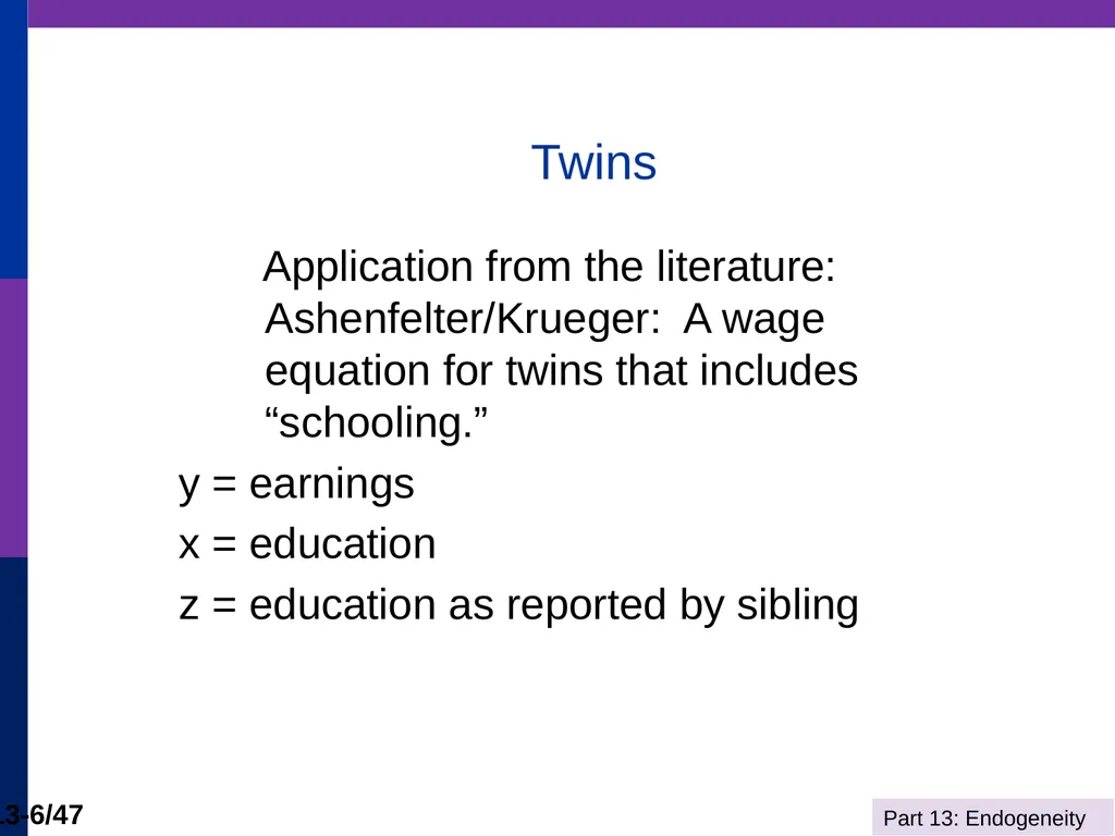 Econometrics I Professor William Greene Stern - slide 6 of 51