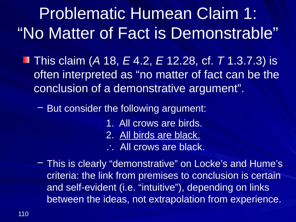 David Hume, 1711-1776 Peter Millican Hertford - slide 110 of 390