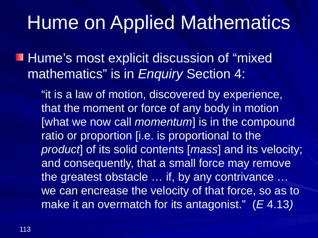 David Hume, 1711-1776 Peter Millican Hertford - slide 113 of 390