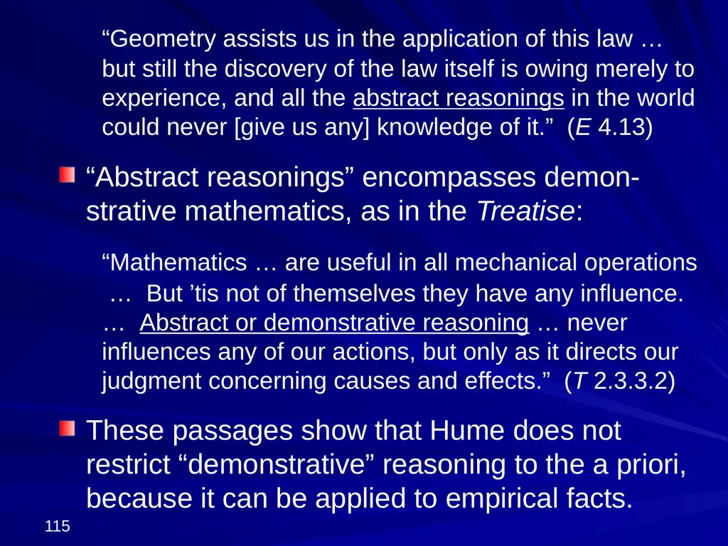 David Hume, 1711-1776 Peter Millican Hertford - slide 115 of 390