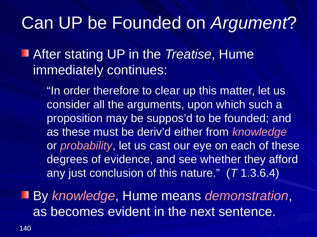 David Hume, 1711-1776 Peter Millican Hertford - slide 140 of 390