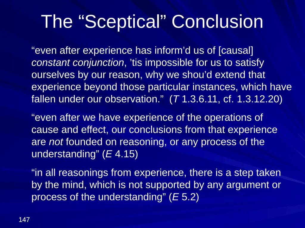 David Hume, 1711-1776 Peter Millican Hertford - slide 147 of 390