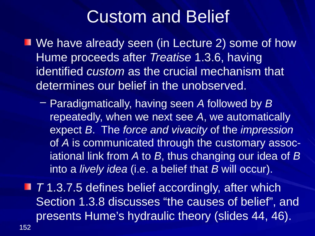 David Hume, 1711-1776 Peter Millican Hertford - slide 152 of 390