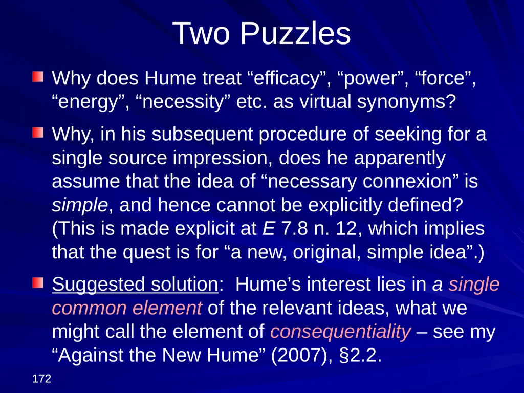 David Hume, 1711-1776 Peter Millican Hertford - slide 172 of 390