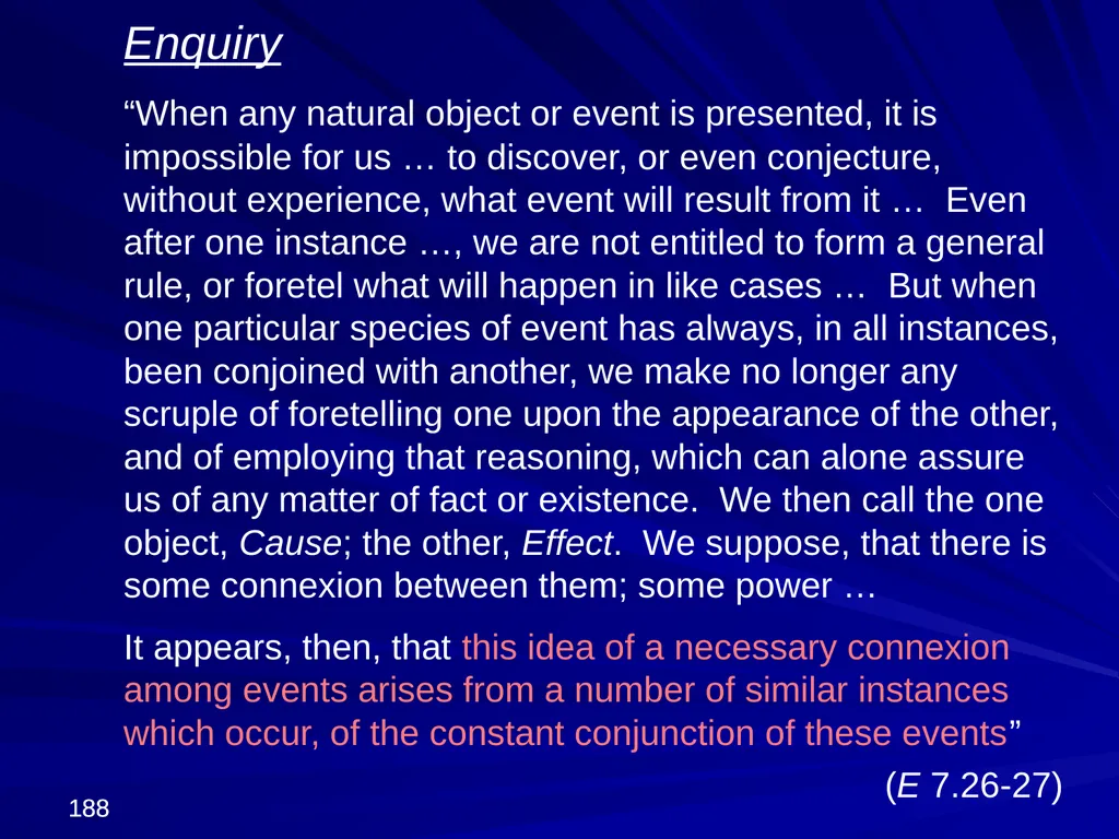 David Hume, 1711-1776 Peter Millican Hertford - slide 188 of 390