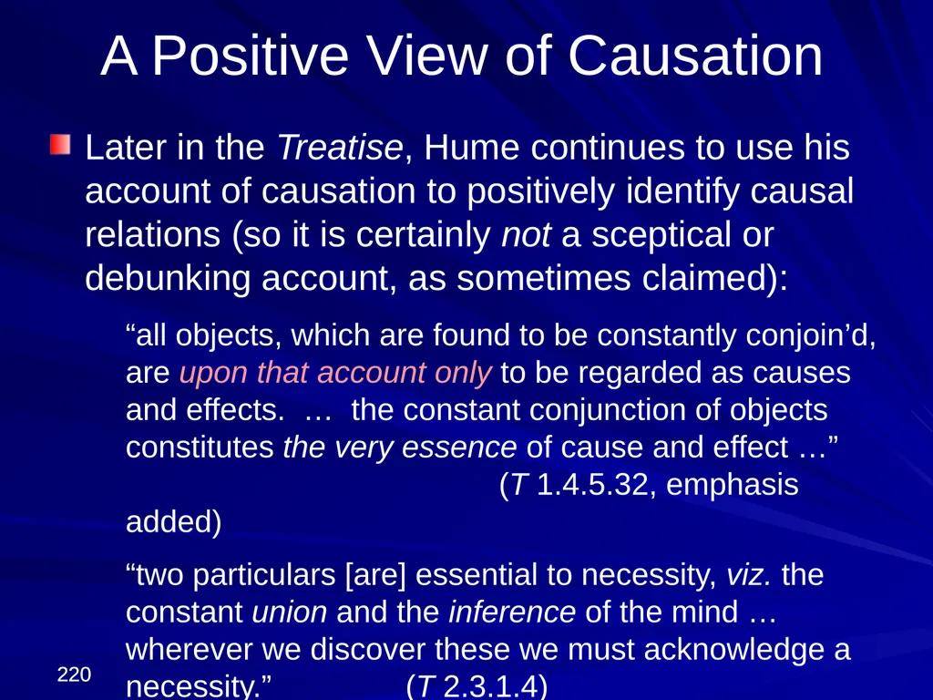 David Hume, 1711-1776 Peter Millican Hertford - slide 220 of 390