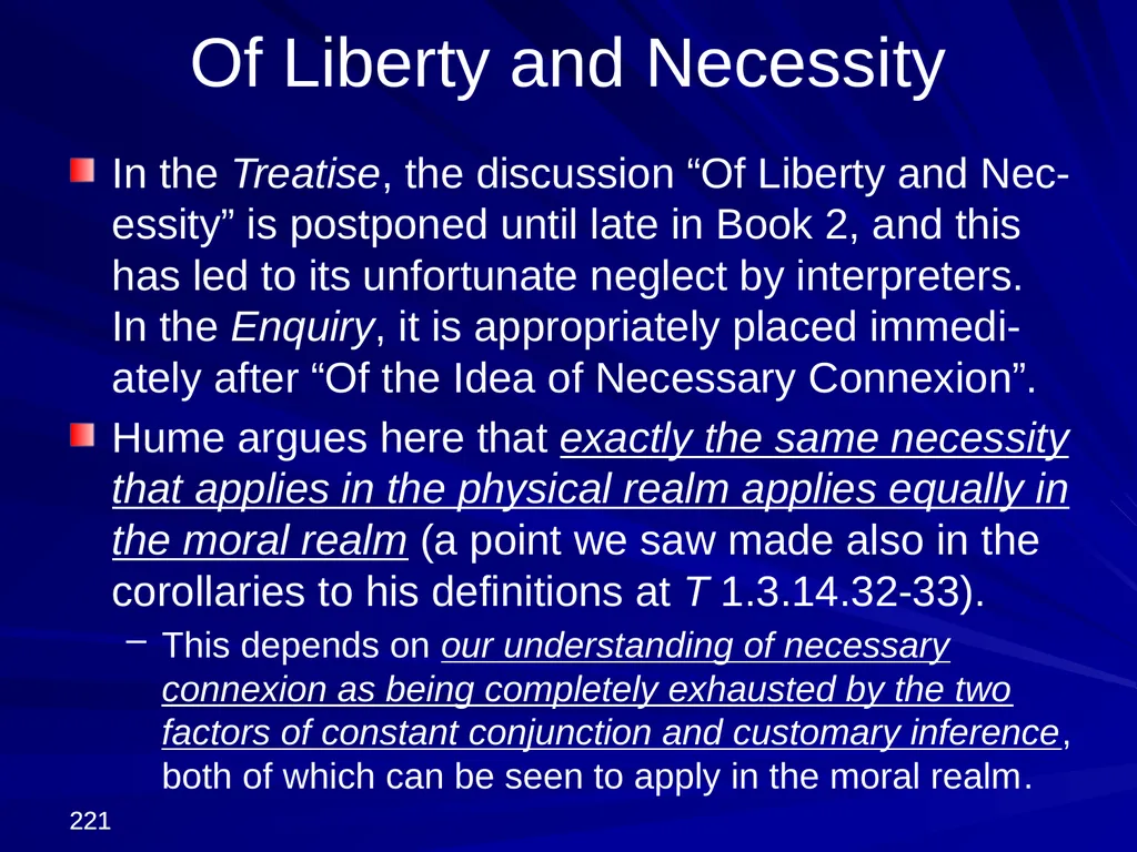 David Hume, 1711-1776 Peter Millican Hertford - slide 221 of 390