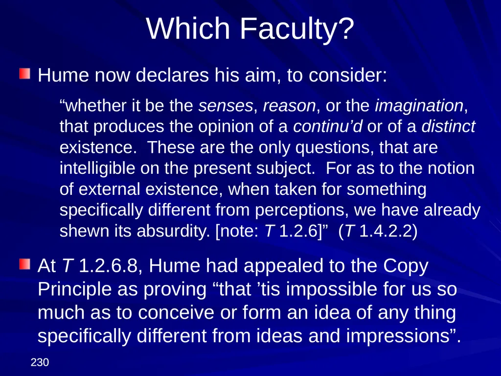 David Hume, 1711-1776 Peter Millican Hertford - slide 230 of 390