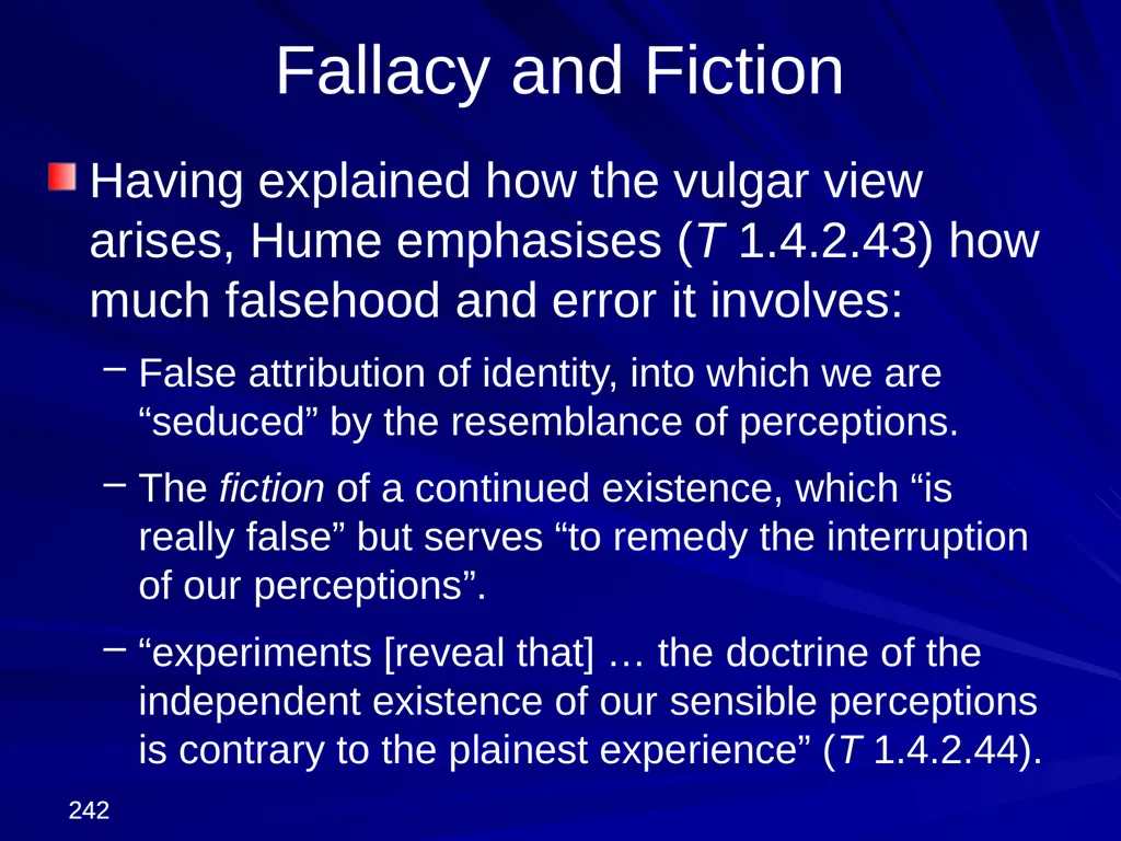 David Hume, 1711-1776 Peter Millican Hertford - slide 242 of 390