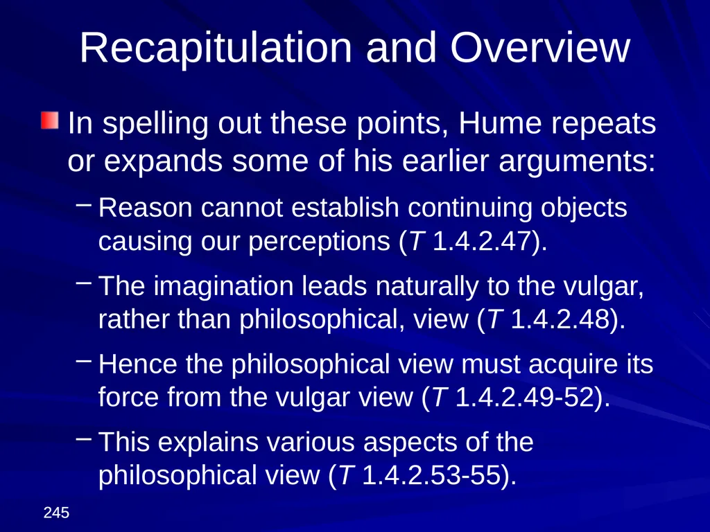 David Hume, 1711-1776 Peter Millican Hertford - slide 245 of 390