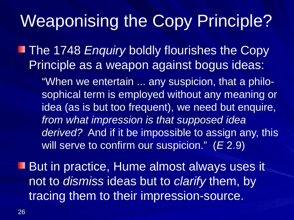 David Hume, 1711-1776 Peter Millican Hertford - slide 26 of 390