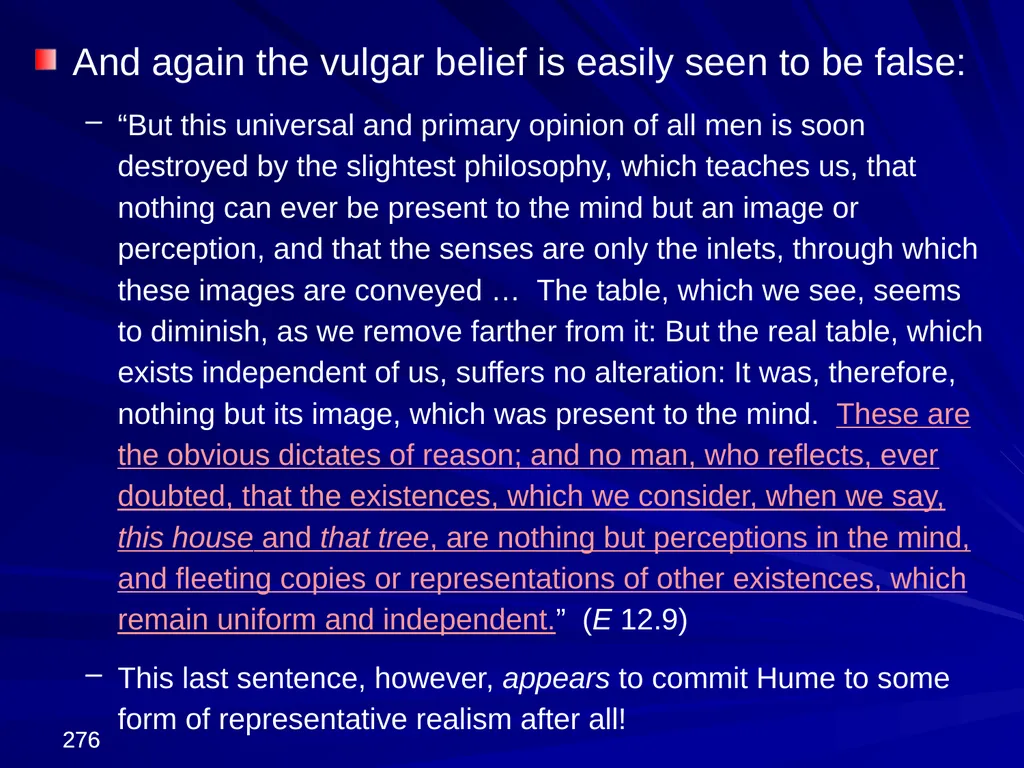 David Hume, 1711-1776 Peter Millican Hertford - slide 276 of 390