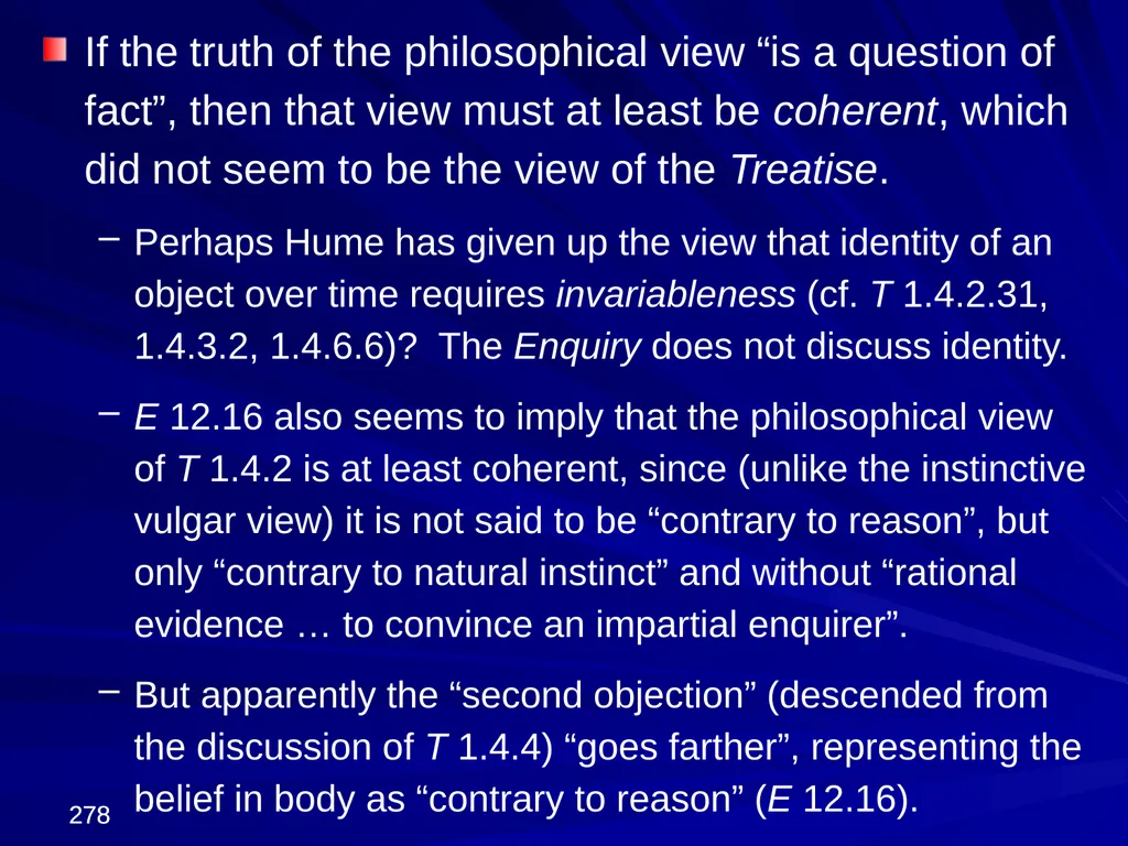 David Hume, 1711-1776 Peter Millican Hertford - slide 278 of 390