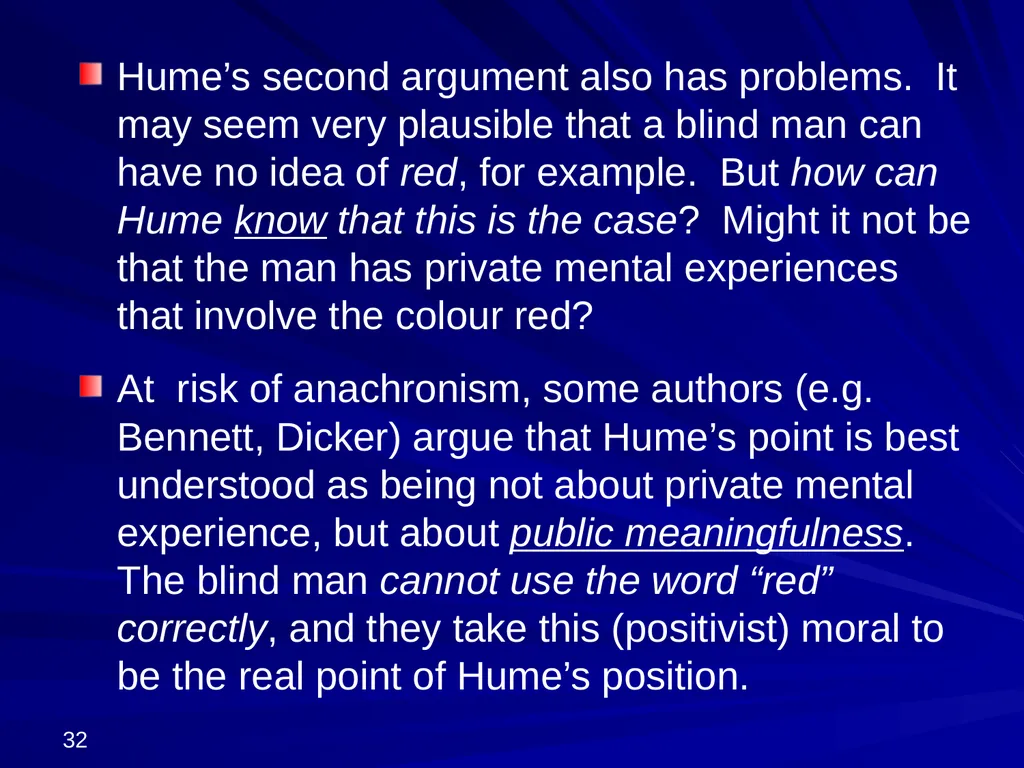 David Hume, 1711-1776 Peter Millican Hertford - slide 32 of 390