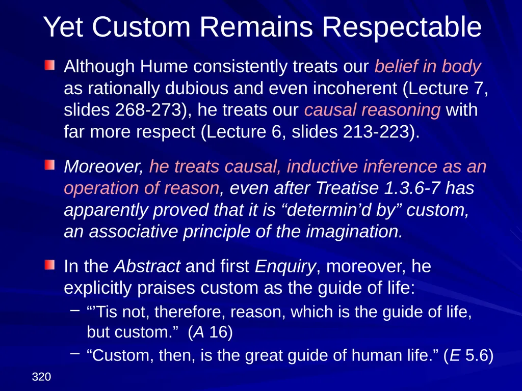 David Hume, 1711-1776 Peter Millican Hertford - slide 320 of 390