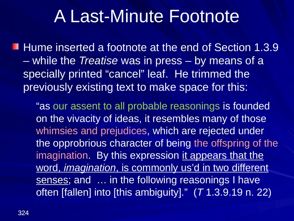 David Hume, 1711-1776 Peter Millican Hertford - slide 324 of 390