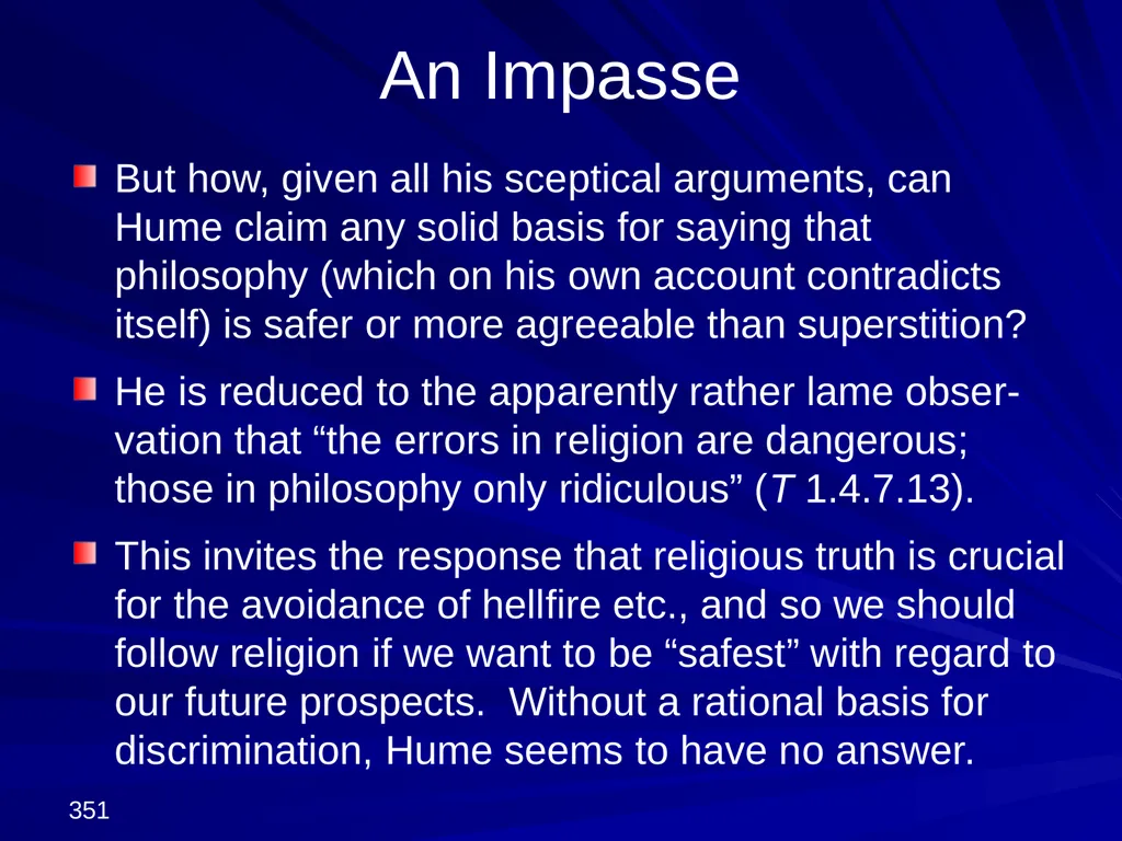 David Hume, 1711-1776 Peter Millican Hertford - slide 351 of 390