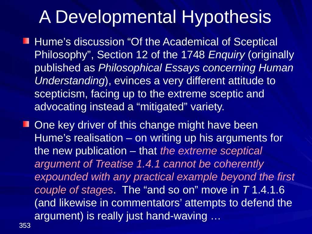 David Hume, 1711-1776 Peter Millican Hertford - slide 353 of 390