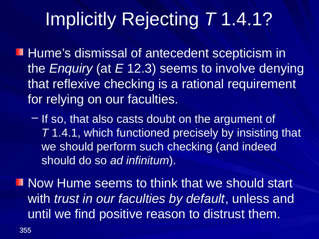 David Hume, 1711-1776 Peter Millican Hertford - slide 355 of 390