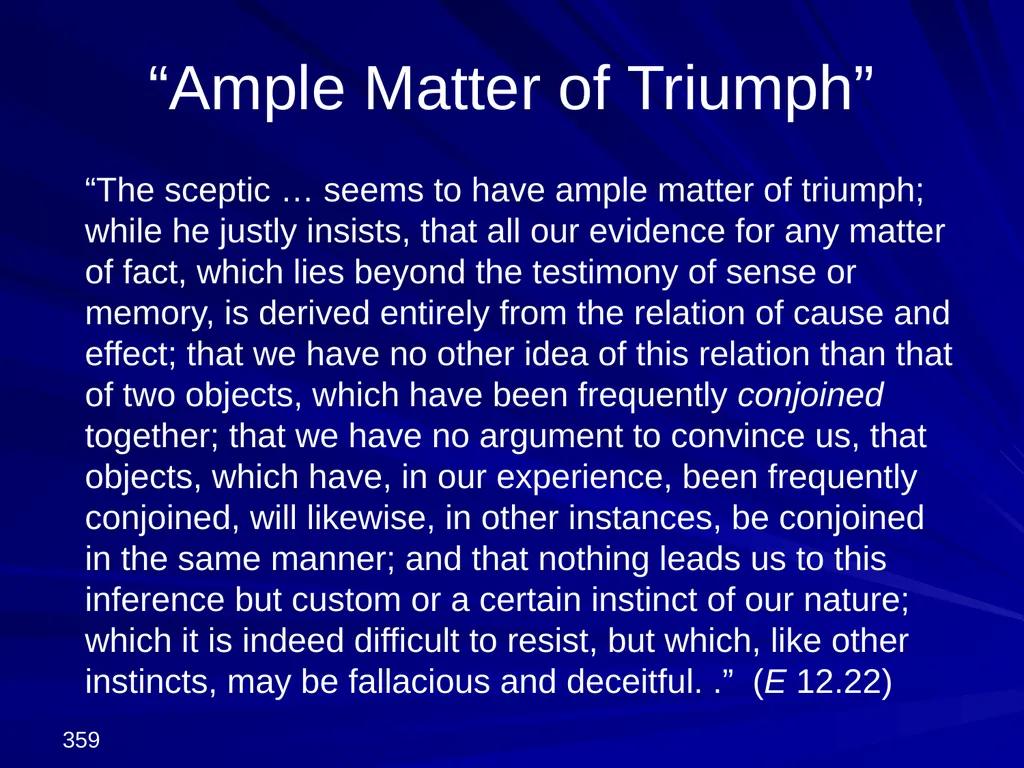 David Hume, 1711-1776 Peter Millican Hertford - slide 359 of 390