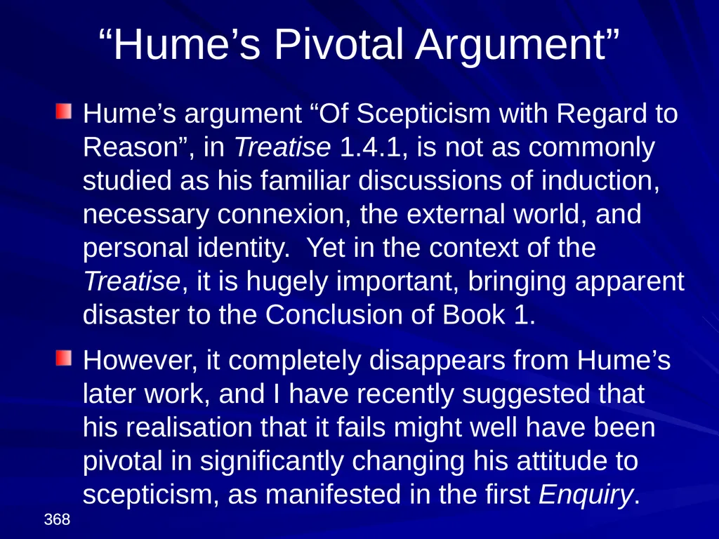 David Hume, 1711-1776 Peter Millican Hertford - slide 368 of 390