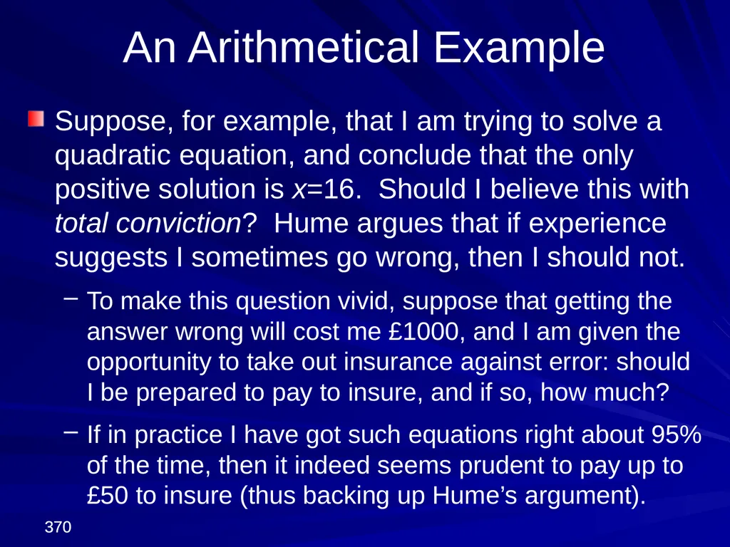 David Hume, 1711-1776 Peter Millican Hertford - slide 370 of 390
