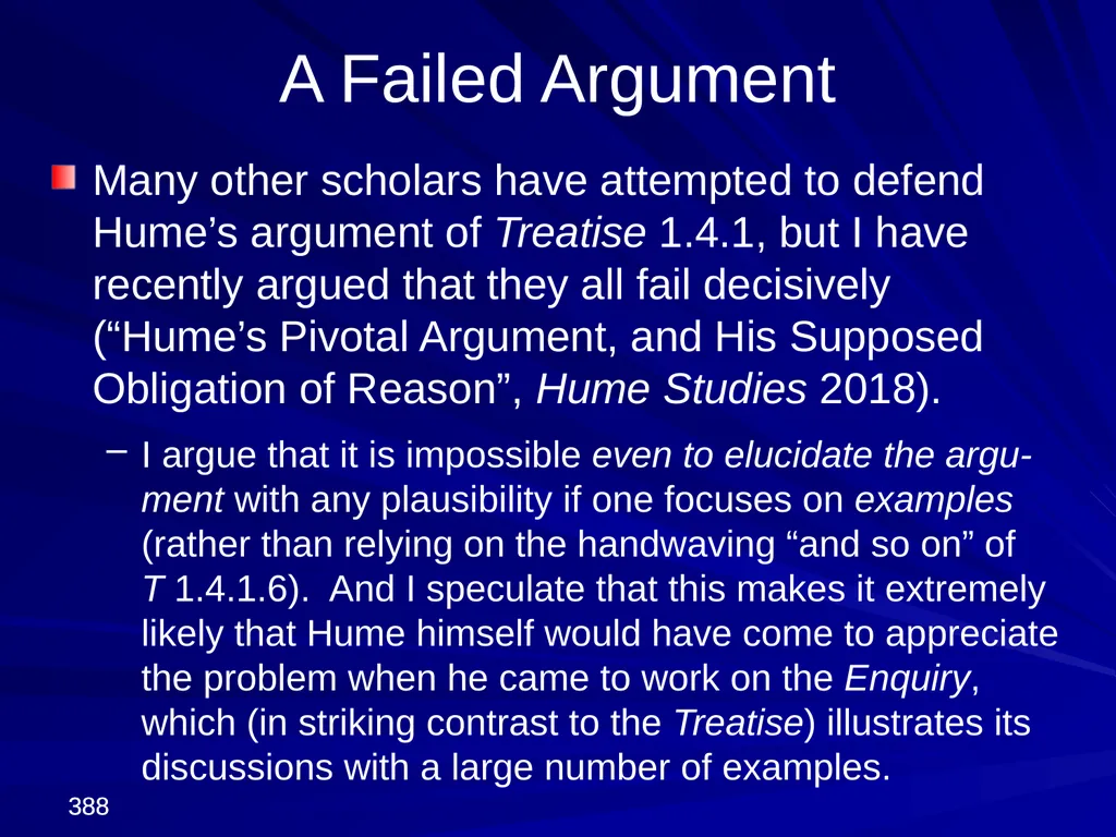 David Hume, 1711-1776 Peter Millican Hertford - slide 388 of 390