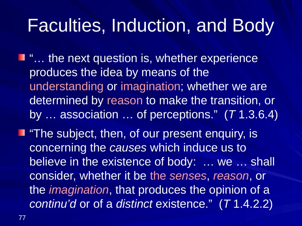 David Hume, 1711-1776 Peter Millican Hertford - slide 77 of 390