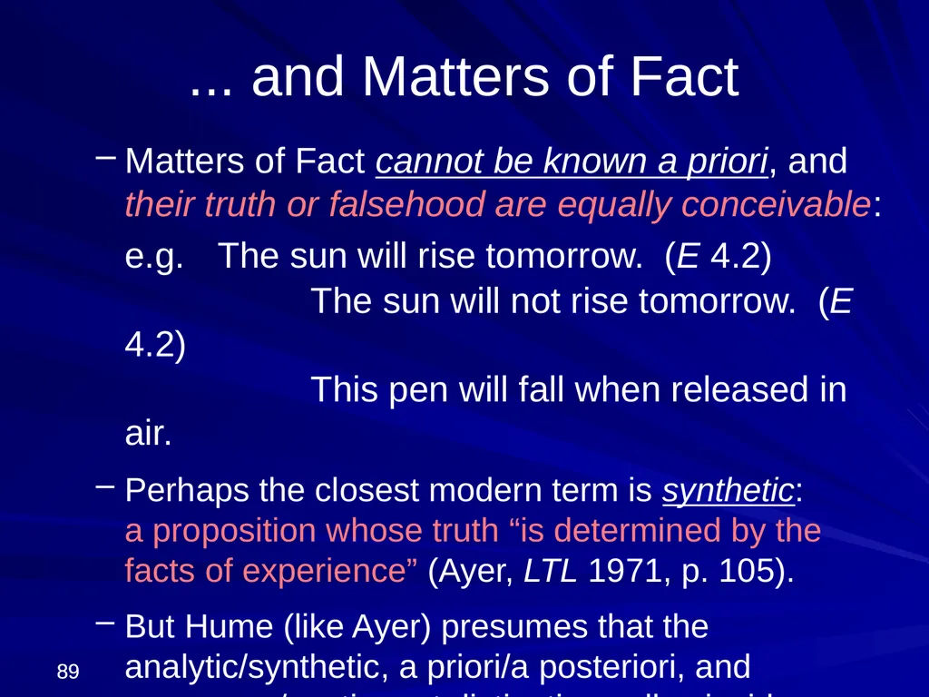 David Hume, 1711-1776 Peter Millican Hertford - slide 89 of 390