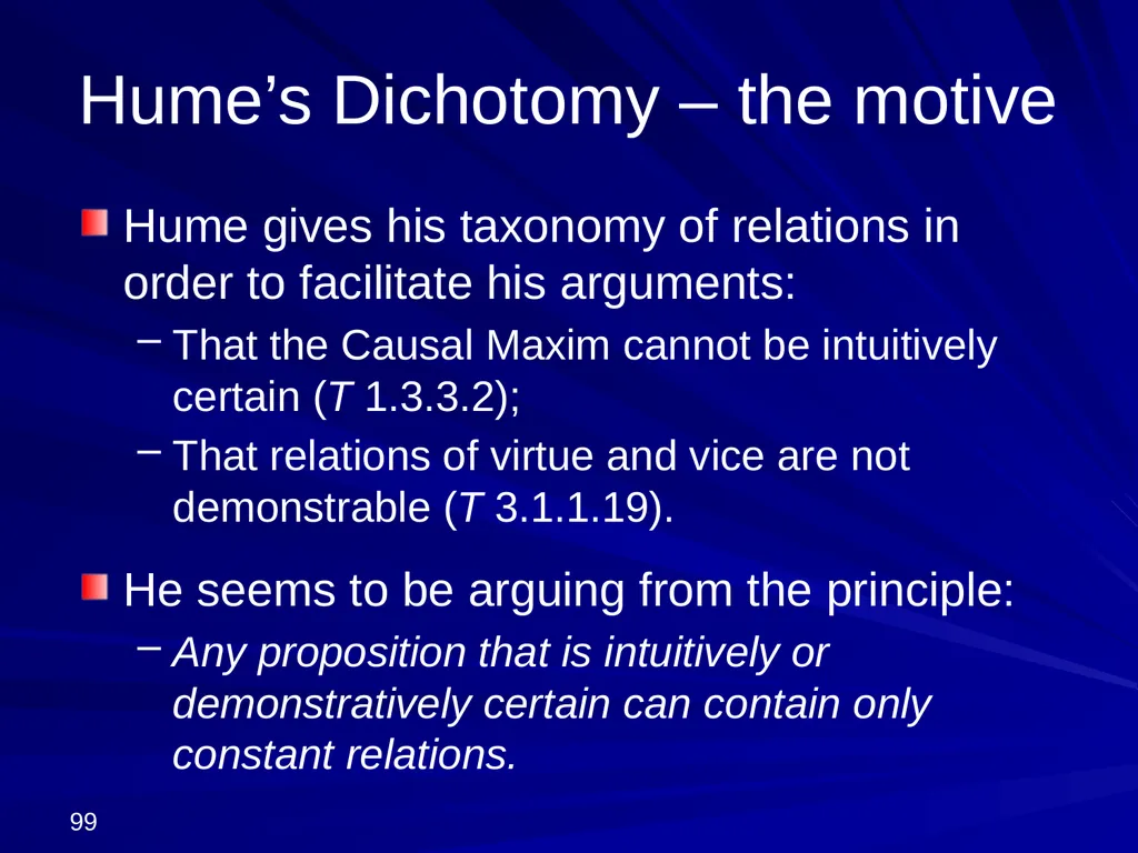 David Hume, 1711-1776 Peter Millican Hertford - slide 99 of 390