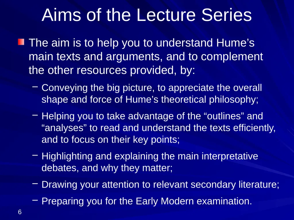 David Hume, 1711-1776 Peter Millican Hertford - slide 6 of 390