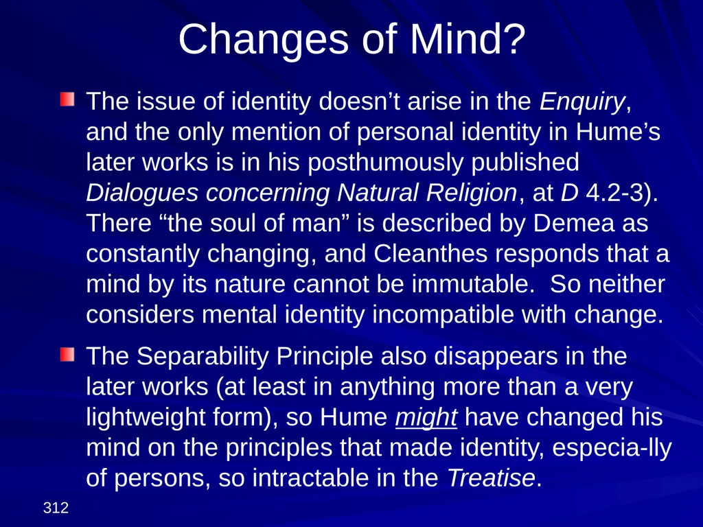 David Hume, 1711-1776 Peter Millican Hertford - slide 312 of 390