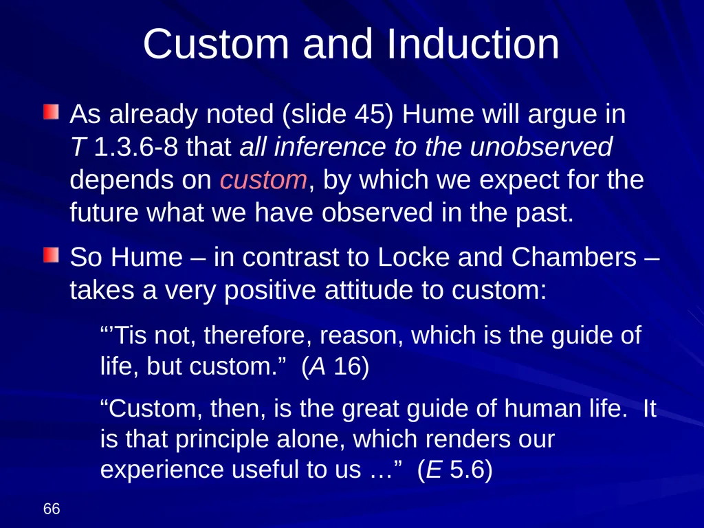 David Hume, 1711-1776 Peter Millican Hertford - slide 66 of 390