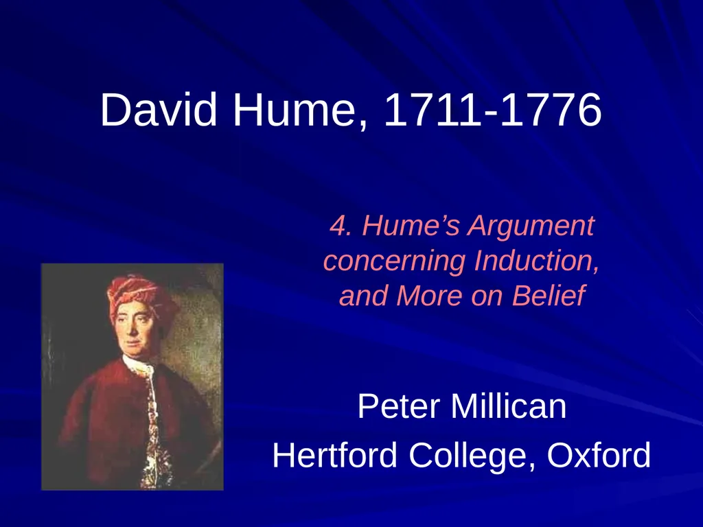 David Hume, 1711-1776 Peter Millican Hertford - slide 121 of 390