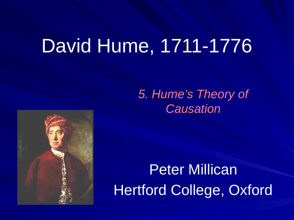 David Hume, 1711-1776 Peter Millican Hertford - slide 163 of 390