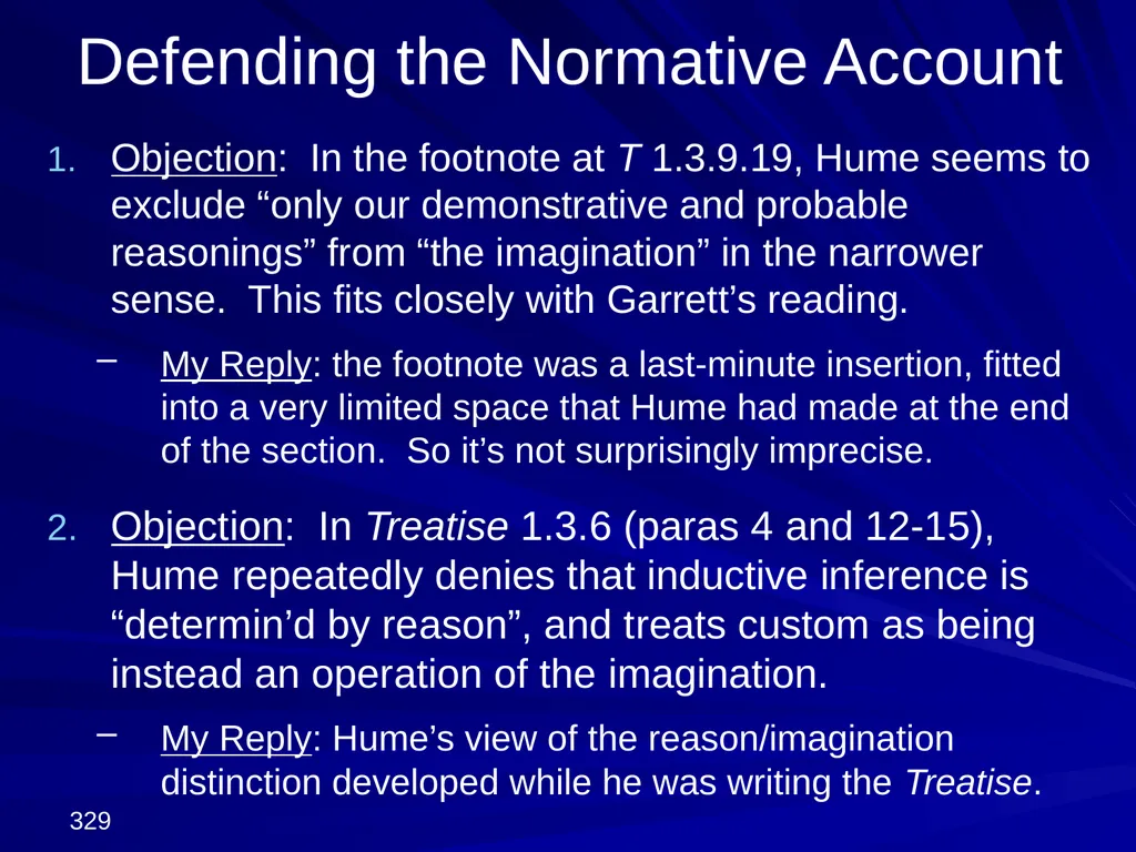 David Hume, 1711-1776 Peter Millican Hertford - slide 329 of 390