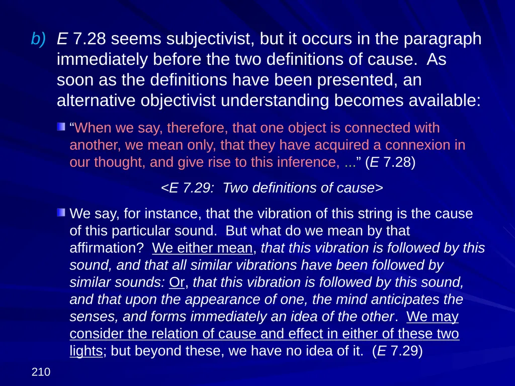 David Hume, 1711-1776 Peter Millican Hertford - slide 210 of 390