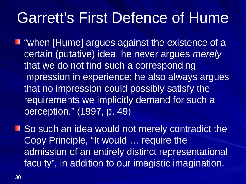 David Hume, 1711-1776 Peter Millican Hertford - slide 30 of 390