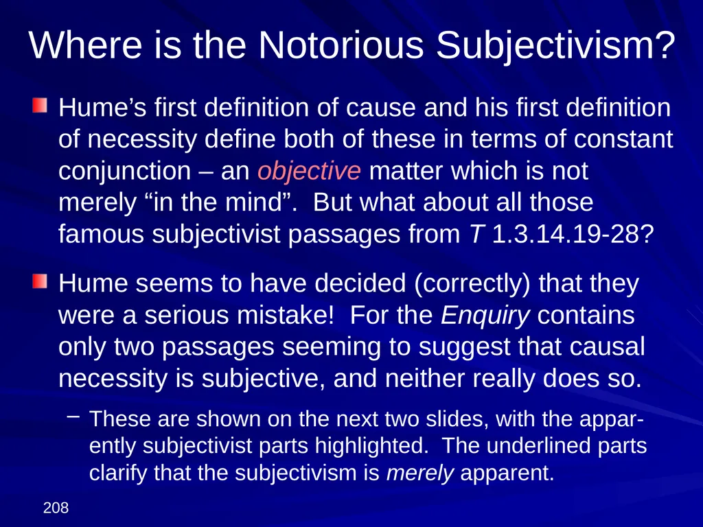 David Hume, 1711-1776 Peter Millican Hertford - slide 208 of 390