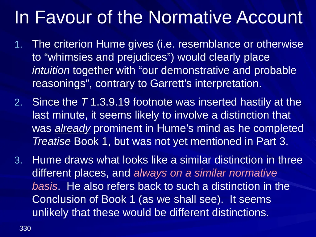 David Hume, 1711-1776 Peter Millican Hertford - slide 330 of 390
