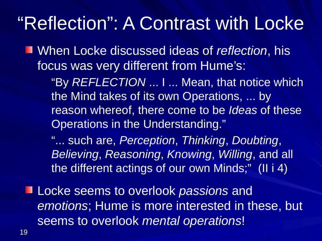 David Hume, 1711-1776 Peter Millican Hertford - slide 19 of 390